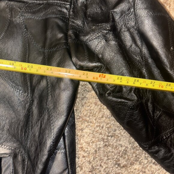 Men’s USA Leather Black Leather Jacket Size Large - Picture 6 of 6